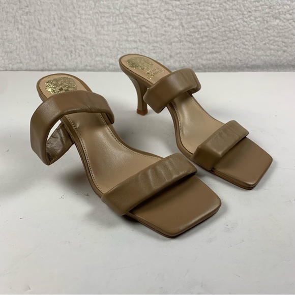 Vince Camuto Aslee Sandal Square Toe Women's Size 6.5‎ M Tam Tortilla NWOB 7206 - Picture 1 of 8
